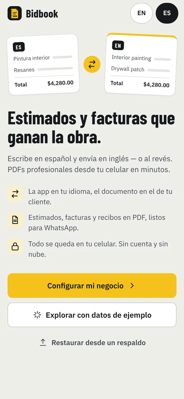 Bidbook